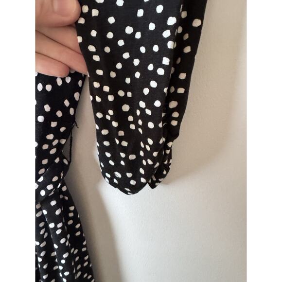 Hobbs London Women's Polka Dot Midi Stretchy Dress Size 4 - Picture 7 of 9